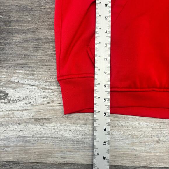 Ohio State Hoodie Nike Buckeyes Red White Mens M OSU Center Swoosh Sweatshirt - Picture 4 of 8